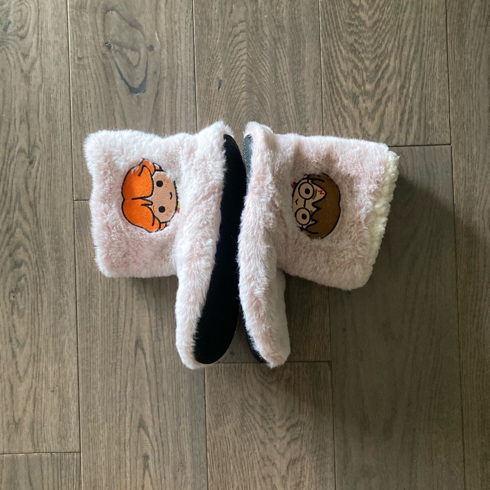 Harry Potter Ron Weasley Pink Fuzzy Booties Slippers Boots